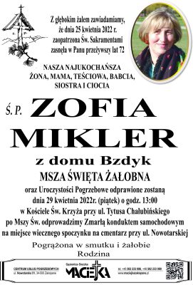 ZOFIA MIKLER