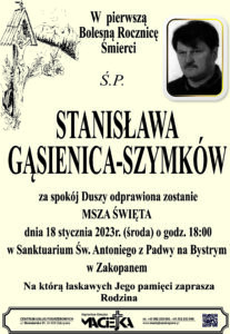 rocznisa Stanisław Gąsienica Szymków