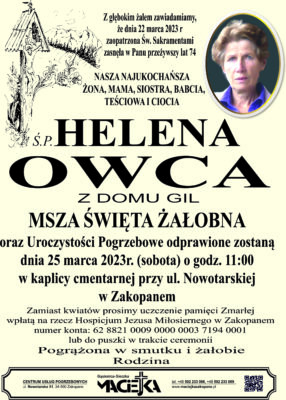 HELENA OWCA ZAKOPANE