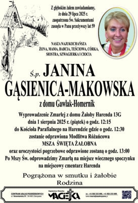 JANINA GĄSIENICA MAKOWSKA HARENDA