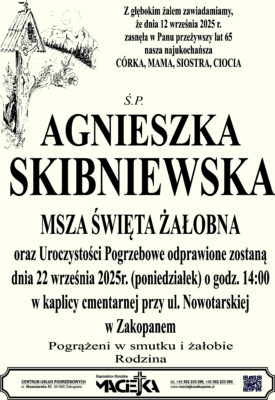 AGNIESZKA SKIBNIEWSKA ZAKOPANE