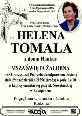 HELENA TOMALA ZAKOPANE
