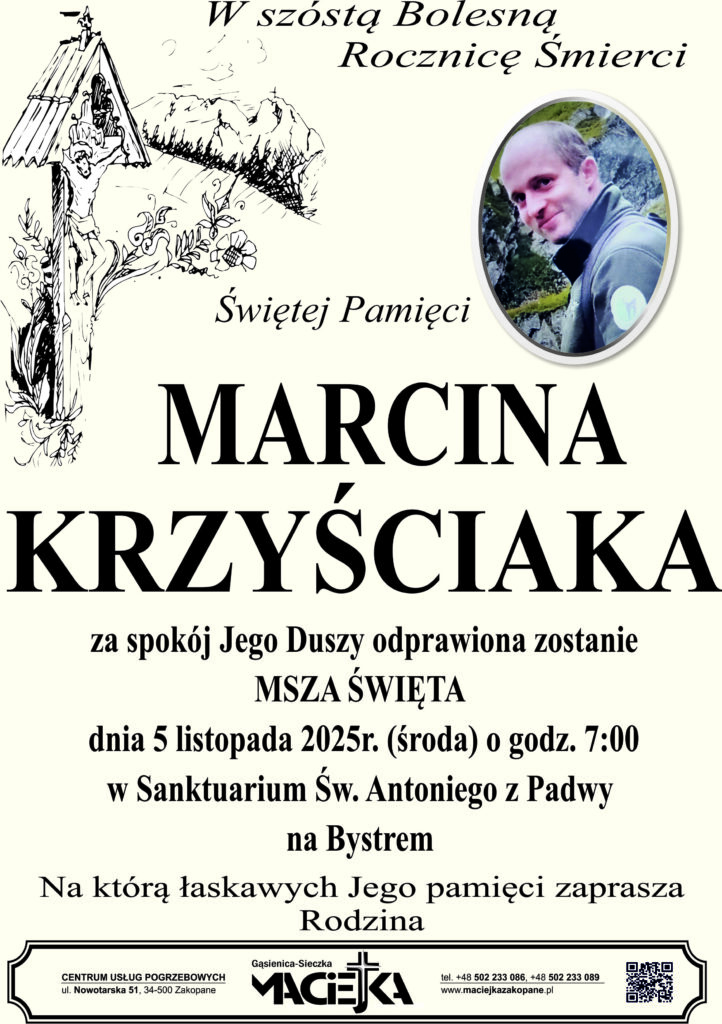 rocznica MARCINA KRZYŚCIAK