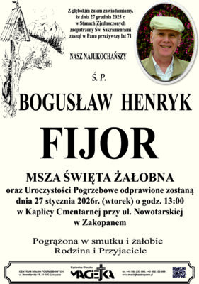 Ś.P. BOGUSŁAW HENRYK FIOR