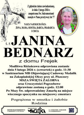 JANINA BEDNARZ OLCZA